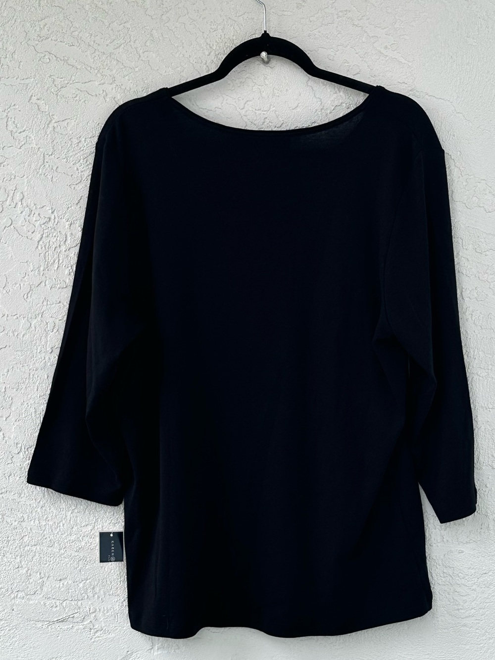 Karen Scott Pumpkin Cotton Autumn Harvest Embellished Top 1X NWT - Picture 5 of 9